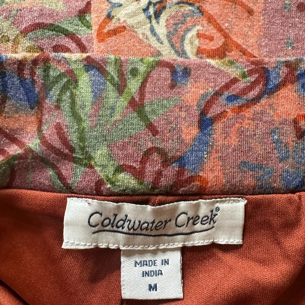 Vintage Coldwater Creek A-Line Skirt -‎ Multicolor Floral - Picture 6 of 7